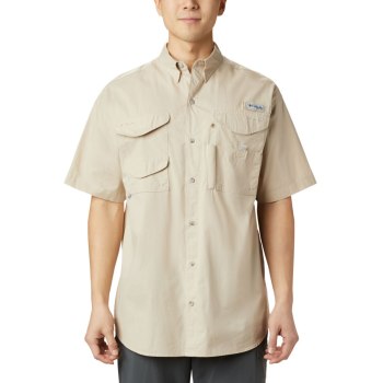 Columbia PFG Bonehead Short Sleeve Big, Camisa Kaki Para Hombre | 502197-DXQ